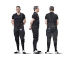 Elastic full protective pants BLACK 350N for men